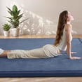 thumbnail image 5 of Teler Baby Play Mat for Floor, 1.3" Thick Foam 47"×47" Playmat, Ultra-Soft Plush Feel & Non-Slip Backing Safe for Infants, Toddlers Crawling, Navy Blue, 5 of 10