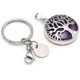 thumbnail image 4 of Crystal Keyring Silver Tree of Life Healing Crystals Stone Key Chain(Purple), 4 of 4