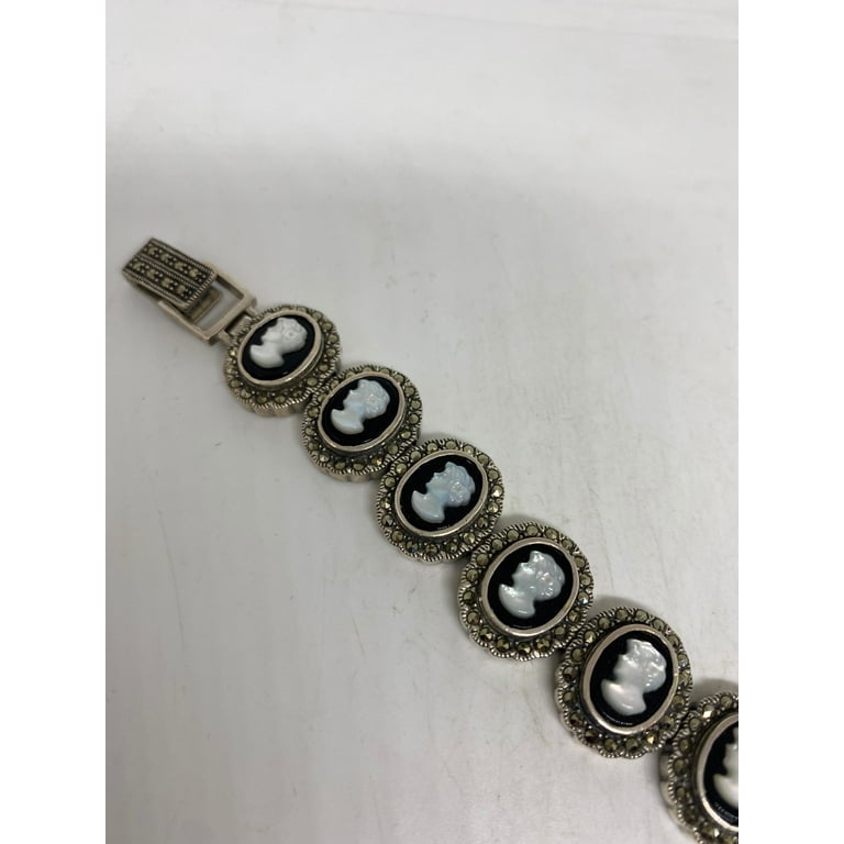 Vintage silver purchases and onyx bracelet