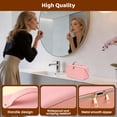 thumbnail image 4 of Pink Makeup Bag, Large Capacity Travel Cosmetic Bag, 180° Wide Opening Toiletry Bag for Travel, PU Leather Cosmetic Makeup Bag with Handle, Portable Toiletry Bag for Skincare & Travel Essentials, 4 of 6