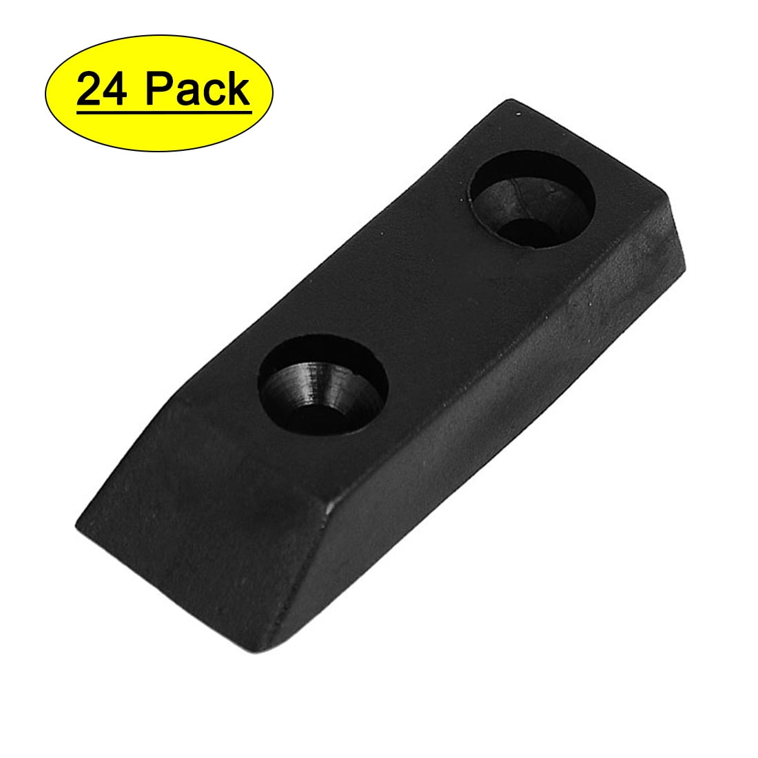 40mmx14mmx7mm Rubber Rectangle Shape Furniture Foot Protectors Pads Black 24pcs