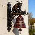 thumbnail image 4 of Krampus Doorbell Vintage Resin Wall Mounted - Halloween and Christmas Holiday Decor for Front Door Porch, Gothic Farmhouse Outdoor Decoration with "Be Good Or Be Gone" Sign (1 Count), 4 of 8