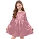 thumbnail image 4 of Vestido de fiesta plisado brillante de manga larga para niños, 4 of 9