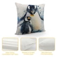 thumbnail image 4 of JEUXUS Decorative Throw Pillow Cover,Watercolor Penguin Mom and Baby  Throw Pillow Case Cushion Cover Home Décor Sofa Decorative Pillow, 4 of 5
