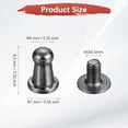 thumbnail image 3 of Uxcell Remaches de Cabeza Esférica de 4mm con Tornillo en la Parte Posterior [20Pcs] - Remache de Botón de Cabeza Redonda de Metal para Bolsa, Cinturón y Bolso de Mano - Negro Gun, 3 of 6