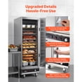 thumbnail image 6 of KFFKFF Electric Food Warming Cabinet, 16-Tier Commercial Hot Box with Water Tray, Single-Door Design and Adjustable Shelves, Stainless Steel Construction for Restaurants, Kitchens, Pizza, and Chicken, 6 of 9