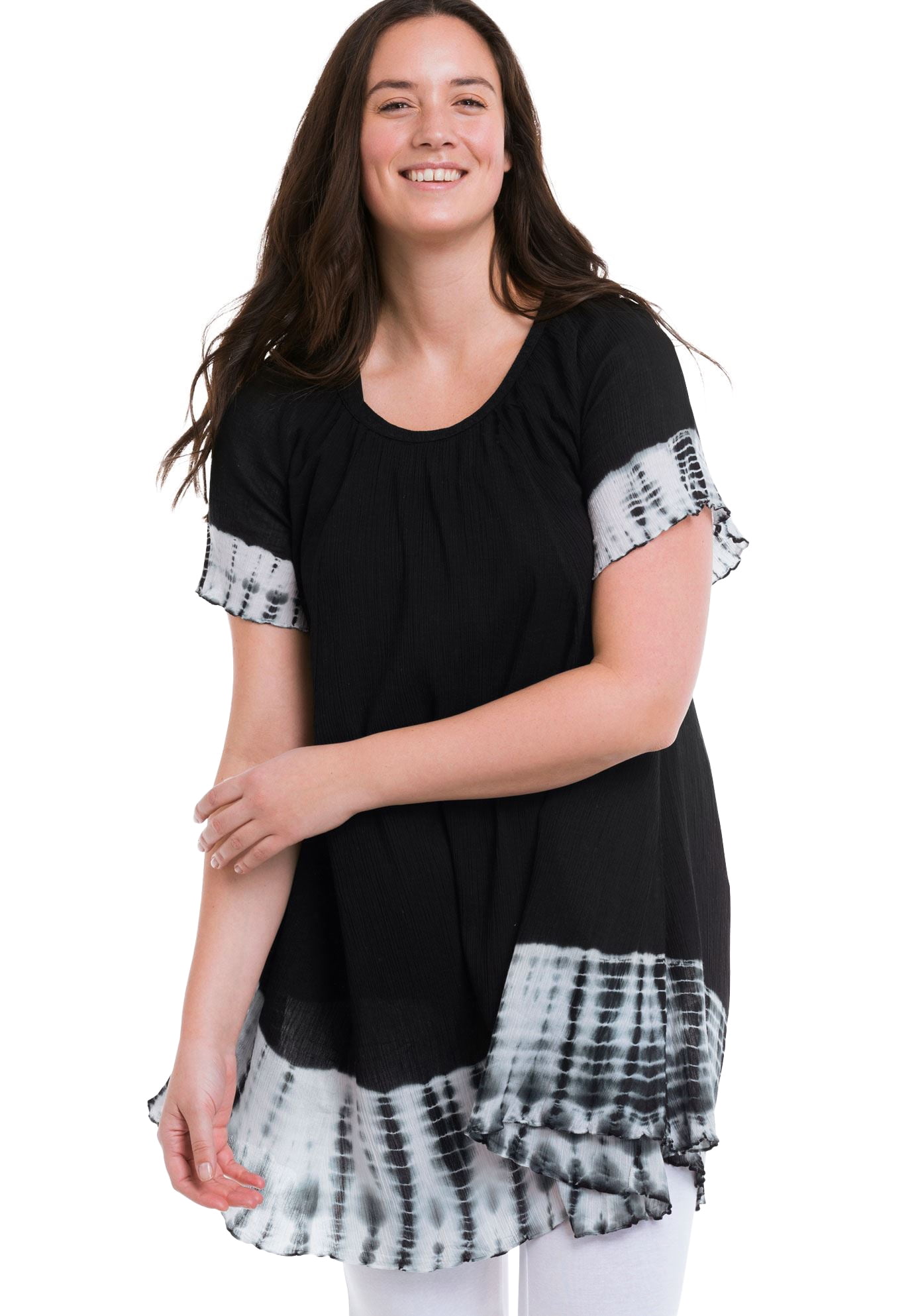 gauze tunic plus size