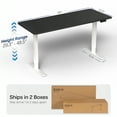thumbnail image 6 of VIVO Electric 60” x 24” Stand Up Desk | Black Table Top, White Frame, 6 of 8