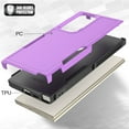 thumbnail image 2 of Dteck Case with Tempered Screen Protector for Samsung Galaxy S25 Plus,Shockproof TPU+PC Case Anti-Slip Protective Shell Back Cover for Galaxy S25 Plus,Purple, 2 of 5