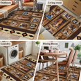 thumbnail image 6 of Wildlife Camels 3'x5' Washable Rug, Deserts Animals Brown Geometric Rustic Non-Slip Area Rugs for Entryway Kitchen Classroom, StainResistant Dorm Throw Carpet, Low Pile Soft Indoor Floor Mat, 6 of 9