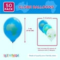 thumbnail image 2 of BLUE PANDA Travel Globe Balloons - 12 In, 50 Pack, Blue & Green - Earth Day Party Favors & Classroom Decorations - Latex Earth Globes for World Theme Party, 2 of 9