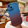thumbnail image 3 of TECH CIRCLE Case for iPhone 16 Gradient Color Soft TPU Case Funny Phone Case Cute Kawaii Curly Wave Frame Shape Slim Shockproof Protective Phone Cover for Women Girls,F, 3 of 10