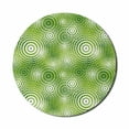 thumbnail image 1 of Abstract Mouse Pad for Computers, Circular Round Shaped Inner Geometric Eco Wavelength Illustration, Round Non-Slip Thick Rubber Modern Gaming Mousepad, 8" Round, Hunter Green White, by Ambesonne, 1 of 2