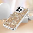thumbnail image 5 of Case for iPhone 16 Pro Max Case Glitter Cute Bling Love Liquid Quicksand Clear Soft TPU Girls Women Stylish Bumper Shockproof Protective Cover for iPhone 16 Pro Max 6.9 inch Golden YB, 5 of 14