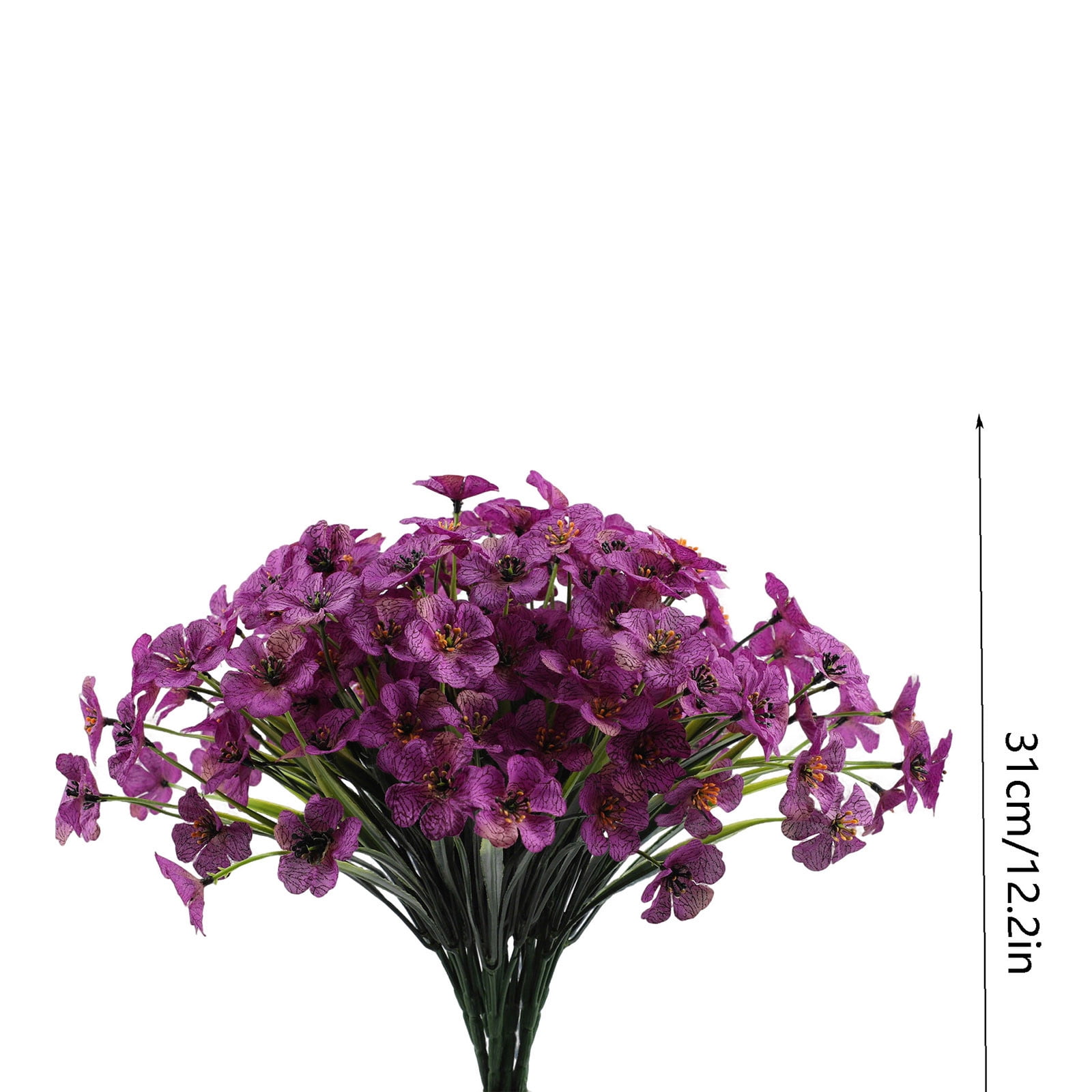 6PCS Outdoor Artificial Flowers - Colorful & Flowering Shrubs for Garden, Patio & Home Decor - Weatherproof Flowers for All Seasons