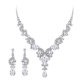 thumbnail image 3 of Elegante conjunto de pendientes y collar para aniversario de bodas, conjunto de joyas nupciales de cristal, 3 of 8