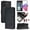 Black, variant on Flip case for GANGXUN BLU View 5 Wallet Case with Kickstand, Card Slots, RFID Block, Cat Design