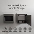thumbnail image 4 of AmpleCharmic 20'' Bathroom Vanity with Sink, Wall Mounted Small Bathroom Vanity with Soft-Close Door Modern Floating Cabinet, Chrome Faucet, Pop-up Drain, P-Trap Included, Grey, 4 of 7
