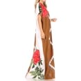 thumbnail image 4 of Sakkas Aggy Womens Dashiki African Print Caftan Dress Maxi Boho Hippie Colorful - Style9-C1Brown - One Size Regular, 4 of 5