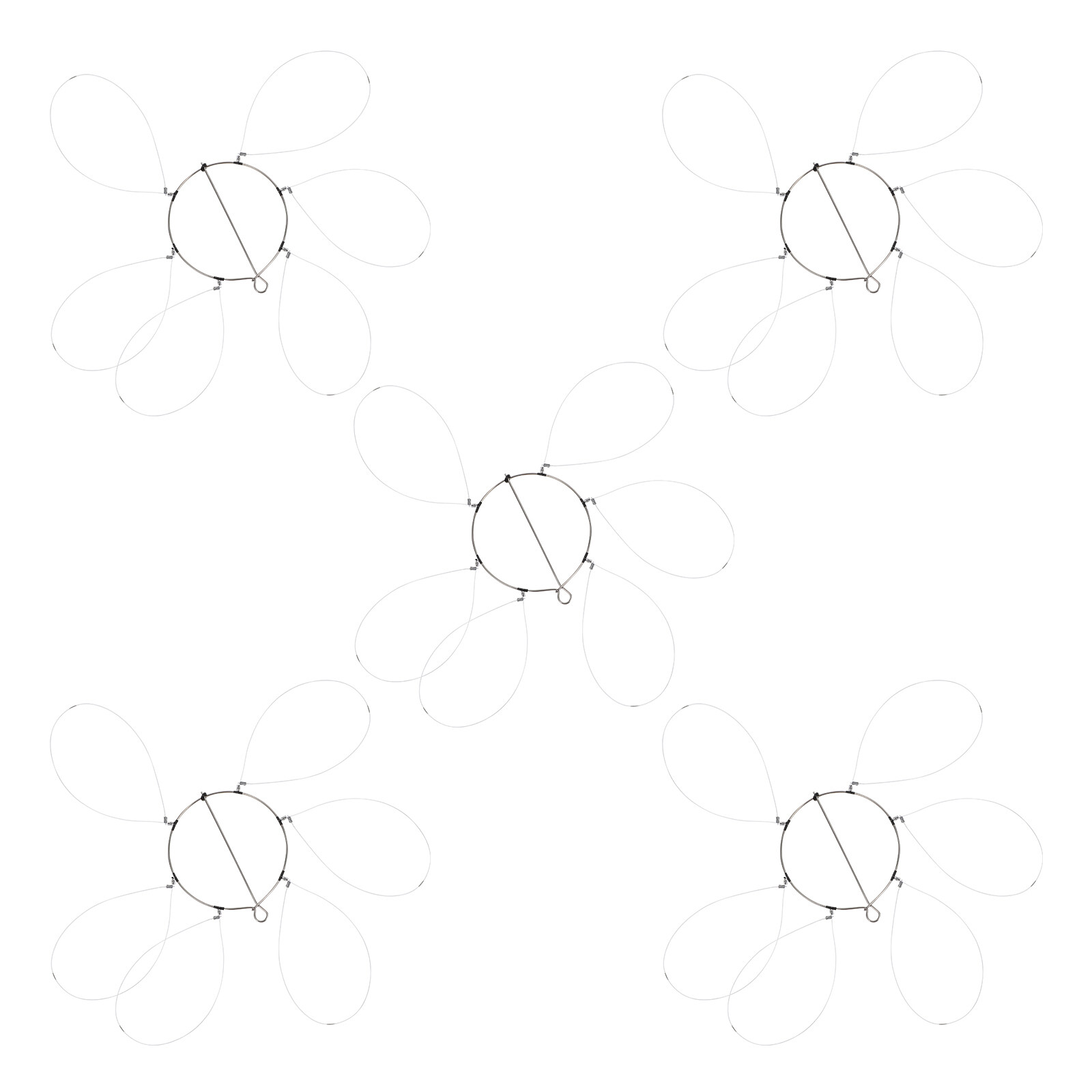 5sets Crab Trap Rings Steel Wire Crab Trap Sets Crab Trap Serial