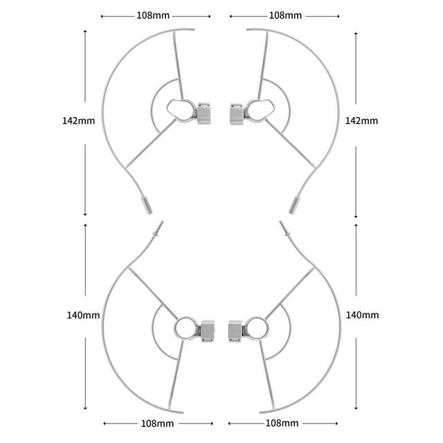 Para 4pcs, Protector de la Hénice Compatible con mini 2 / mini dron
