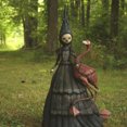 thumbnail image 4 of Adorno de resina de bruja de Halloween figura aterradora estatua escultura arte artesanía decoración para jardín Worallymy JD711053819, 4 of 5