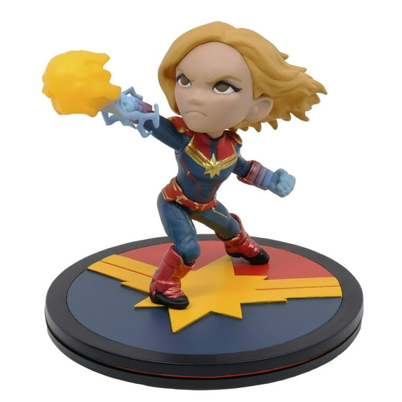 Diorama QMx Captain Marvel con forma de higo en forma de Q, 10 cm de altura