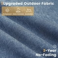 thumbnail image 6 of Vcatnet 6 Pieces Outdoor Patio Furniture Sectional Sofa All Weather Wicker Conversation Set with Swivel Rocking Chairs and Fire Pit for Garden, Poolside, Denim Blue, 6 of 9