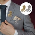 thumbnail image 2 of Guardurnaity Broche de Animal para hombre, broche de pecho de aleación de Zinc, broches de abrigo Retro a la moda, joyería decorativa para adornos Ropa, zapatos y accesorios Miscelánea, 2 of 6