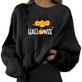thumbnail image 2 of de de de del cráneo de de de larga de Halloween Pullover de lar calabazas negro Soledad Sudaderas, 2 of 6