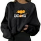 thumbnail image 2 of Sudaderas gráficas de Halloween para las mujeres de moda CREWNECK PODER FIT CASTOS Casual manga larga Lindo suéteres sueltos suéteres calabazas negras m Yinane Sudaderas, 2 of 6
