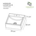 thumbnail image 2 of LAVABO CUADRADO 34 GRANITO GRIS MONOMANDO VERSAPLAS LC34B12M, 2 of 7