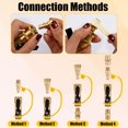 thumbnail image 4 of 7pcs RV Propane Quick Connect Fittings Adapter Valve Kit, 3/8" Flare x 1/4" NPT Male Female Brass Quick Connect Plug Couplers Pipe, 4 of 7
