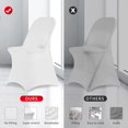 thumbnail image 4 of Fundas para sillas plegables de elastano elástico, protector de silla ajustable universal para bodas, fiestas, banquetes, vacaciones, celebraciones, decoración con elástico, 4 of 5