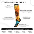 thumbnail image 2 of Sikiie Deep Yellow Colorful Sunflower 1 Pairs Compression Socks for Men and Women 15-20 mmHg Running Support Socks, 2 of 7