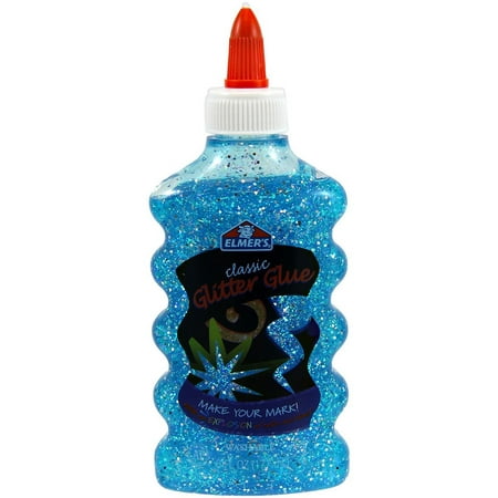 Elmer's Liquid Glitter Glue, Washable, Blue, 6 Ounces, 3 (Best Type Of Glue For Plastic)