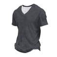 thumbnail image 7 of Lzobxe Mens T-Shirts Henley Short Sleeve V Neck Casual,Size S-5XL, 7 of 7