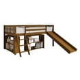 thumbnail image 4 of Castle Place Simple Twin Loft Bed with Ladder, Walnut, 4 of 13