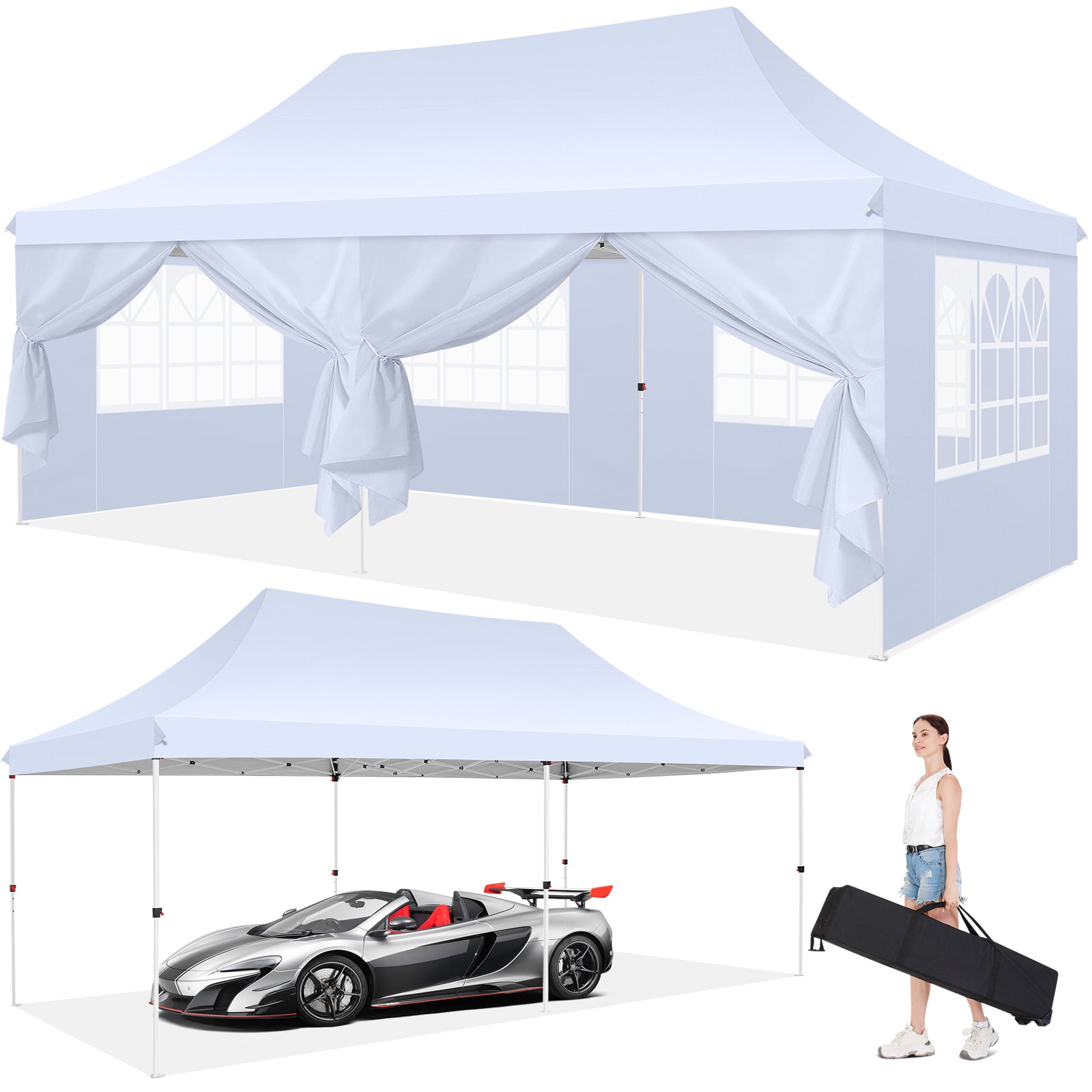 SANOPY Canopy 10' x 20' Pop Up Canopy Tent Heavy Duty Waterproof Adjustable Commercial Instant
