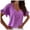Z1 Purple, variant on HCYSFG Women Polka Dot Top Ruffle Sleeve V Neck Short Sleeve Relaxed Fit Tee Casual Wear Daily Wear Weekend Wear T Shirt