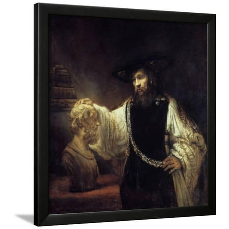 Aristotle before the Bust of Homer, 1653 Framed Print Wall Art By Rembrandt van