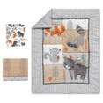 thumbnail image 3 of Bedtime Originals Acorn 3-Piece Crib Bedding Set - Gray, Animals, Woodland, 3 of 6