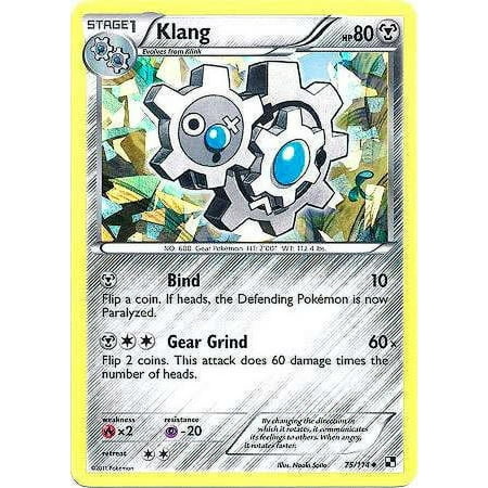 Pokemon Black & White Promo Single Card Cracked Ice Holo Klang #75