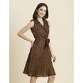 thumbnail image 2 of Moomaya Womens V Neck Midi Dress, Sleeveless Flared Shift Dress, 2 of 9