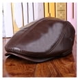 thumbnail image 1 of Men's Baseball Cap Vintage Adjustable Leather Hats With, 1 of 6