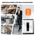 thumbnail image 6 of QUIETLEMON Heavy Duty Micro Cut Paper Shredder for Home Office, 200-Sheet Auto Feed & 7-Sheet Manual Shredding, P-5 Security, 5.8-Gal Bin, Shreds Paper, Credit Cards, Staples & Clips, 6 of 10