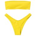 thumbnail image 1 of FloreceBien Conjuntos de Bikini de Playa para Mujer, Traje de baño de Bikini con Espalda Abierta Sexy de Color sólido a la Moda, Traje de baño Dividido, Push Up de Verano, 1 of 8