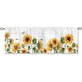 thumbnail image 5 of Farmhouse Sunflower Curtain Valance for Window Treatments Floral Flower Rustic Rod Pocket Kitchen Treatment Farm Country Window Drapes for Bathroom Bedroom Living Room 1 Panel (52x18 Inch), 5 of 5