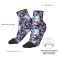 thumbnail image 4 of Goofa Purple Marble Texture Pattern Non Slip Socks with Grips for Elderly, Crew Socks Yoga Hospital Socks Cushioned Sole Gripper Socks for Men Women, 4 of 5