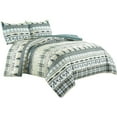 thumbnail image 6 of Chezmoi Collection Meadow 3-Piece Southwestern Cabin Lodge Comforter Set, Multicolor Pine Tree Fish Deer Explorer Mountain Printed Microfiber Bedding, Queen, 6 of 6